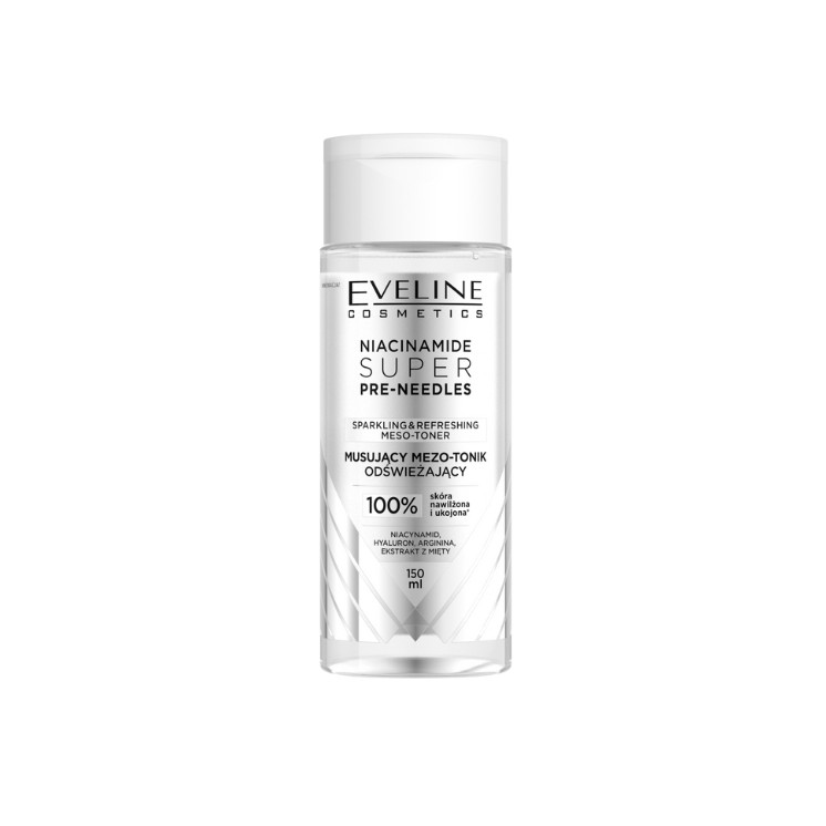Eveline Niacinamide Super Pre-Needles Effervescent Refreshing Meso-Tonic for the Face 150 ml