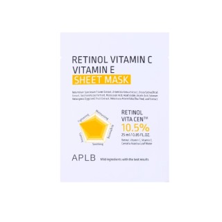 APLB Retinol Vitamin C Vitamin E Sheet Mask Maska w płachcie z Retinolem i Witaminami C i E 1sztuka - 25 ml