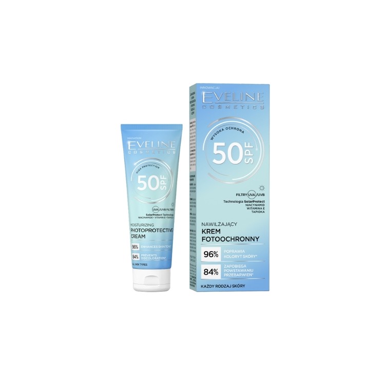 Eveline nawilżający Krem fotoochronny do twarzy SPF50 30 ml