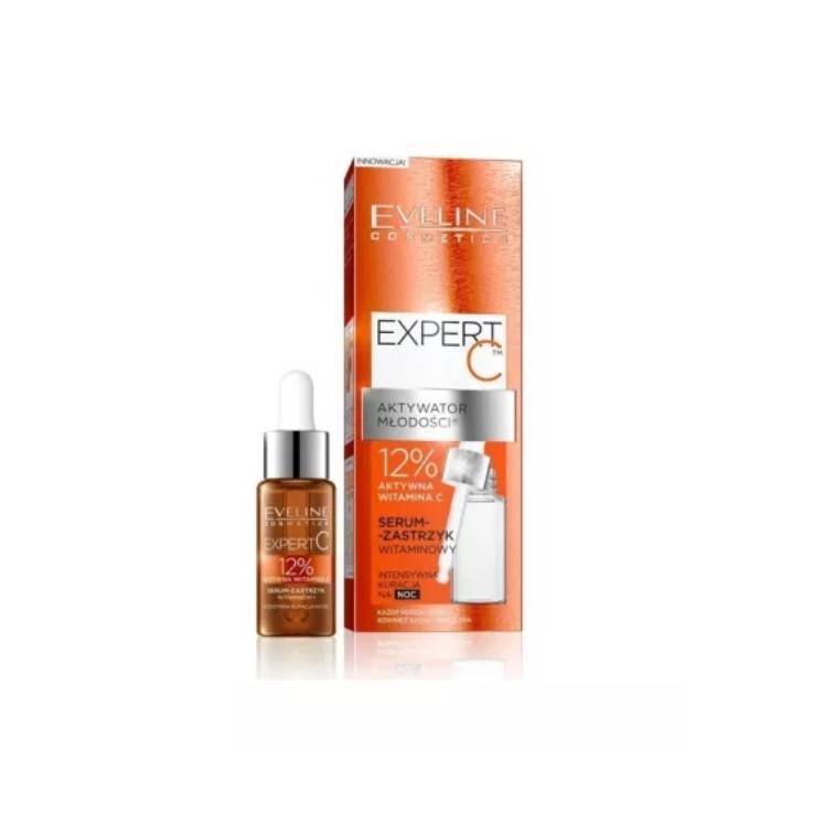 Eveline Expert C Serum - вітамінна ін'єкція для обличчя вночі 18 мл
