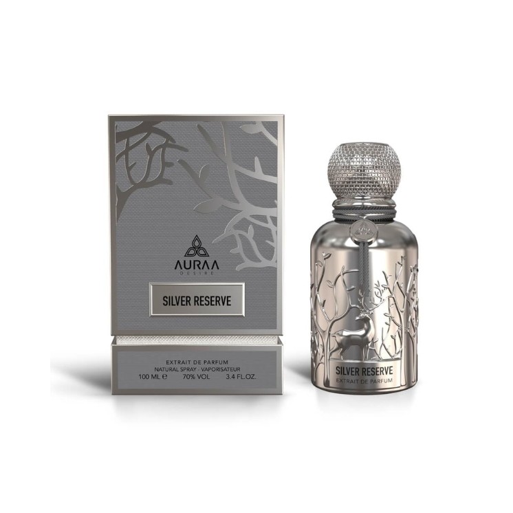 Auraa Desire Silver Reserve Unisex Woda perfumowana dla mężczyzn i kobiet 100 ml