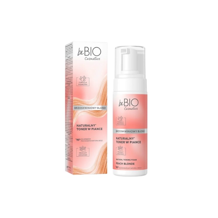 BeBio Cosmetics Naturalny Toner w piance Brzoskwiniowy Blond 120 ml