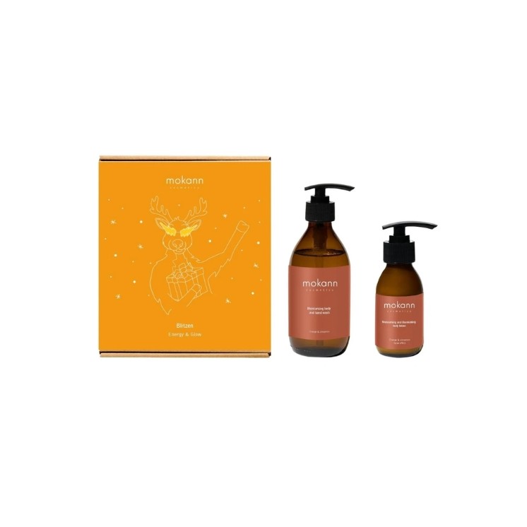 Mokosh Błyskawica Energy and glow gift set: Body balm 90 ml + Body and hand wash gel 200 ml