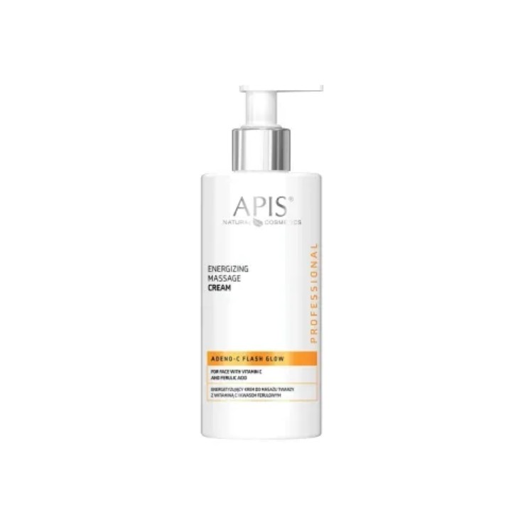 Apis Adeno-C Flash Glow Energizing Facial Massage Cream with Vitamin C 300 ml