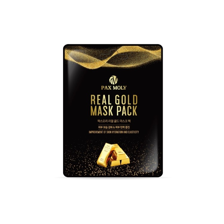 Зволожувальна та підтягуюча тканинна маска Pax Moly Real Gold з маточним молочком 25 мл