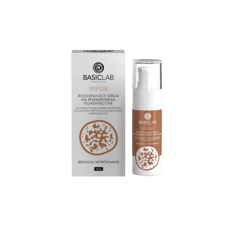 BasicLab Esteticus Brightening Serum for Pigmentation Discoloration 5 % Kojic Acid Dipalmitate 30 ml