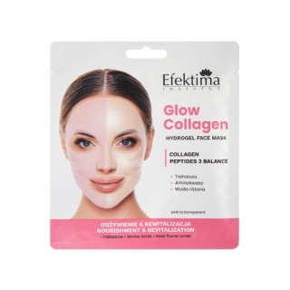Efektima Glow Collagen Maska w płachcie z kolagenem i peptydami Odżywienie 1 sztuka