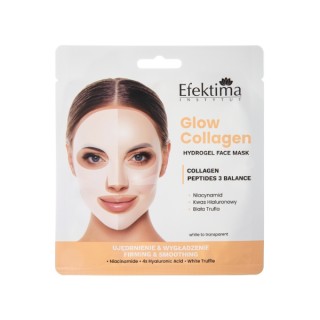 Collagen тканинна маска Efektima Glow з колагеном та пептидами для зміцнення шкіри, 1 шт.