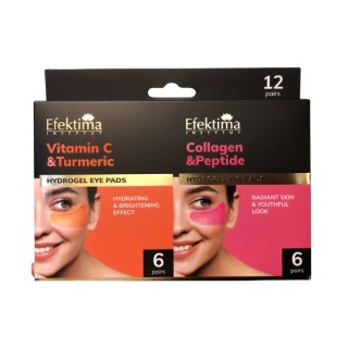 Efektima Vitamin C & Turmeric and Collagen & Peptide hydro gel eye patches 12 pairs