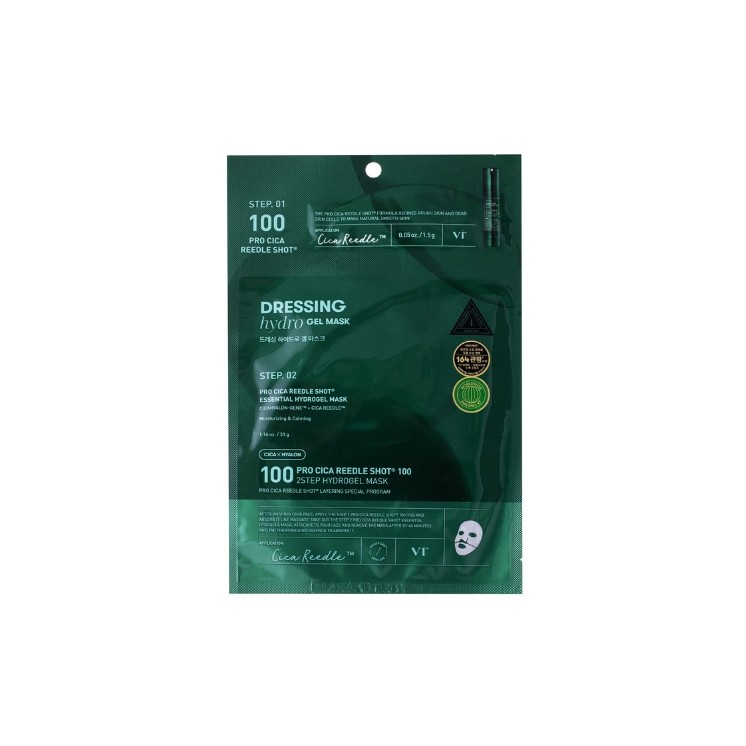 VT Cosmetics Pro Cica Reedle Shot 100 2Step Hydrogel Mask kojąca Maska hydrożelowa do twarzy 1,5 g + 33 g