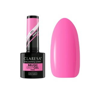 Гель Claresa Brush Easy Gel у флаконі з пензликом Pink 5 г