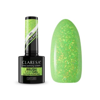 Блискучий гель Claresa Brush Easy Gel у пляшечці з пензликом, Pistachio 5 г