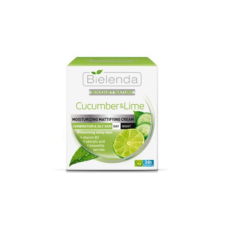 Bielenda Cucumber & Lime Moisturizing and Mattifying Day/Night Face Cream 50 ml