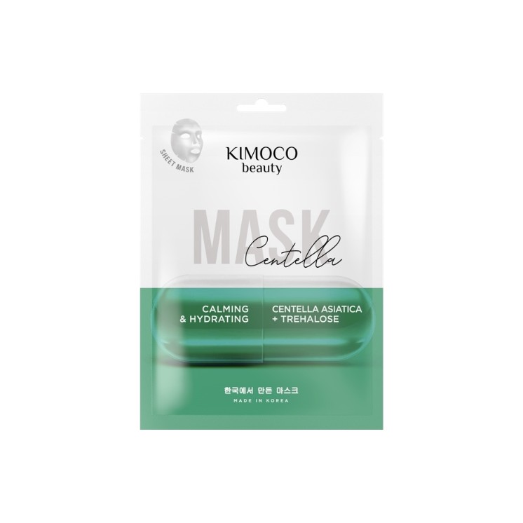 Kimoco Beauty Centella kojąco-nawilżająca Maska w płachcie z Wąkrotką azjatycką 23 ml