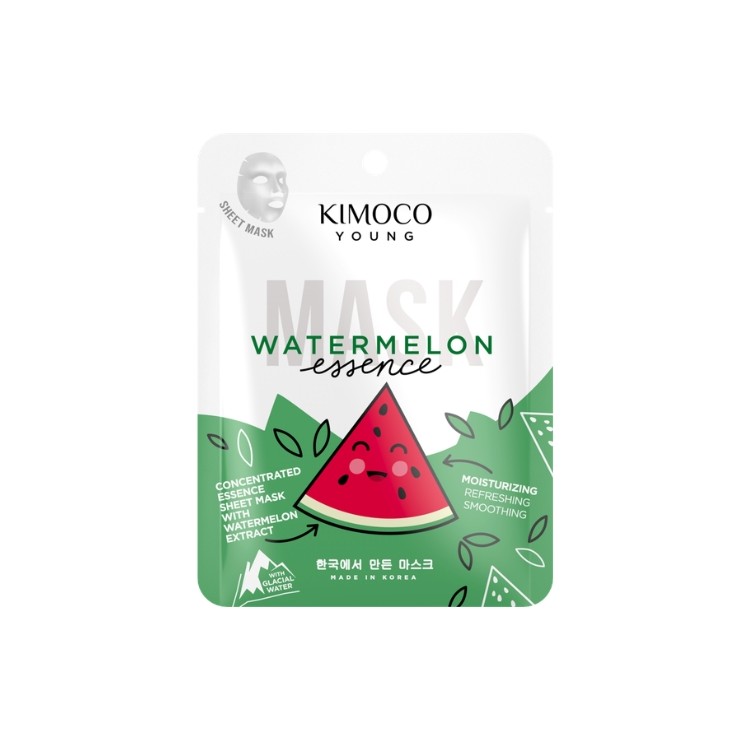 Зволожувальна тканинна маска для обличчя Kimoco Young Watermelon Essence з екстрактом кавуна 25 мл