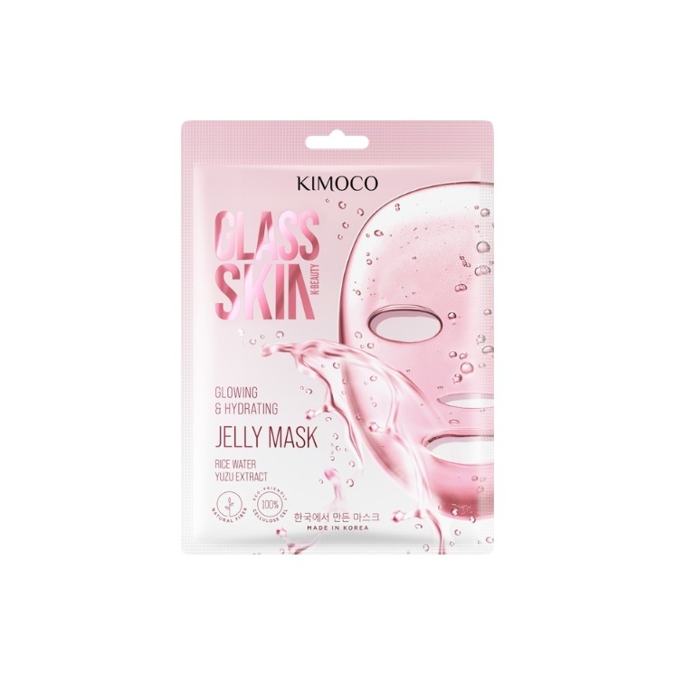 Kimoco Glass Skin  Maska w płachcie do twarzy rozświetlająco-nawilżająca 23 ml