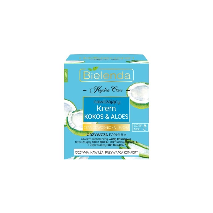 Крем для обличчя Bielenda HYDRA CARE kokos та алое для зневодненої шкіри 50 мл