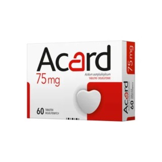 Acard 75mg 60 tablets