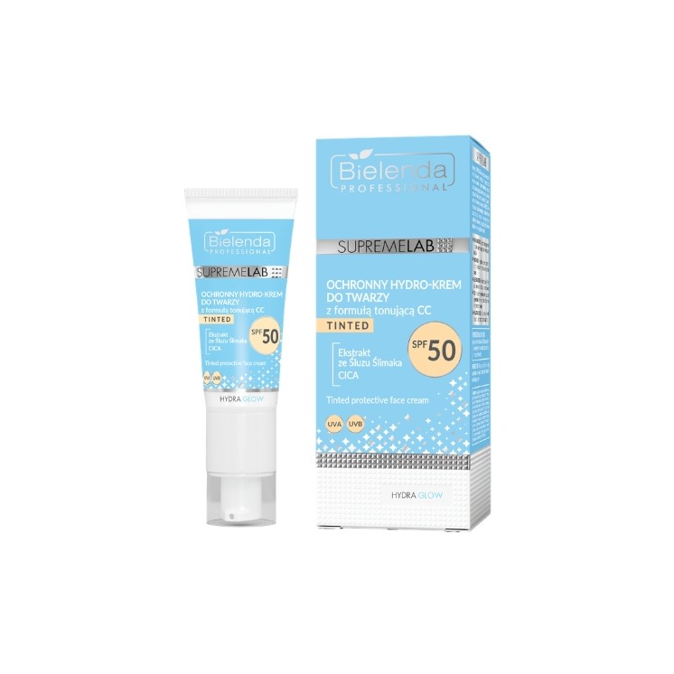 Bielenda Professional SUPREMELAB Hydra Glow ochronny Hydro-Krem do twarzy z formułą CC SPF50 40 ml