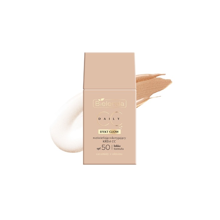 Зволожувальний та коригувальний CC-крем Bielenda Daily SPF50 з ефектом Glow 40 мл