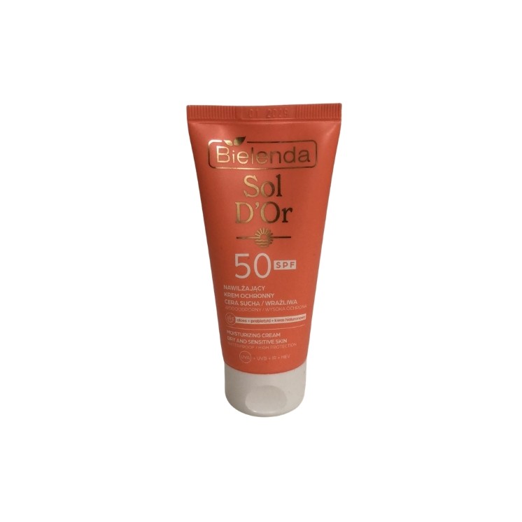Bielenda Sol D'OR ochronny Krem do twarzy SPF50 skóra sucha i wrażliwa 50 ml