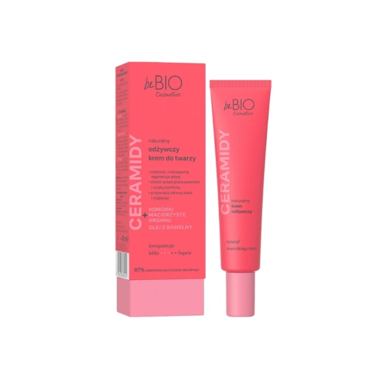 Натуральний поживний крем для обличчя з керамідами BeBio Cosmetics 40 мл