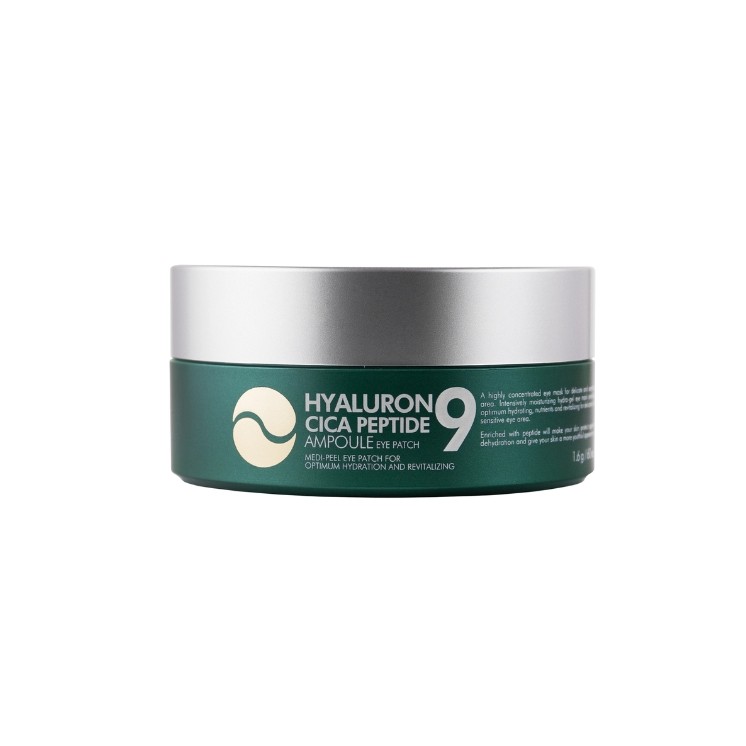 Заспокійливі патчі для очей Medi-Peel Hyaluron Cica Peptide Ampoule Eye Patch з пептидами, 60 штук