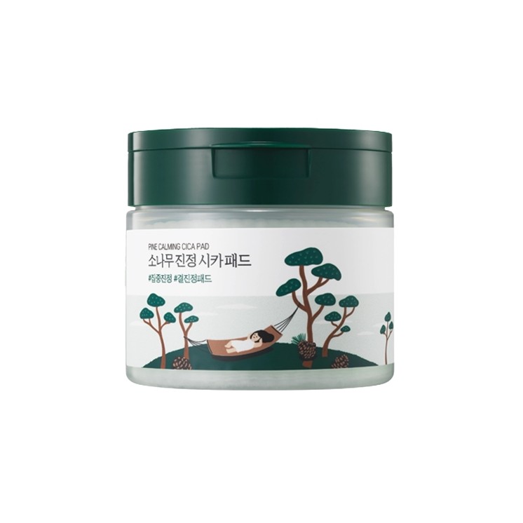 Заспокійливі та розгладжувальні диски для обличчя Round Lab Pine Calming Cica Pad 50 шт.