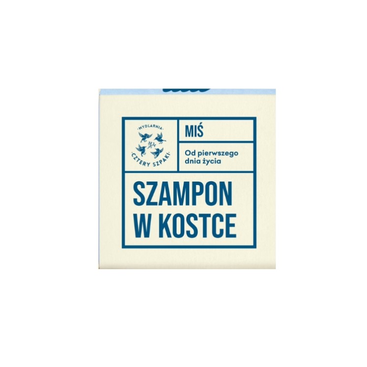 Mydlarnia Cztery Szpaki Szampon dla dzieci w kostce Miś 75 g