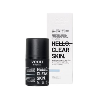Veoli Botanica Hello , Clear Skin Light Protective Cream Against Photoaging SPF50 + with Prebiotics 5 % 50 ml