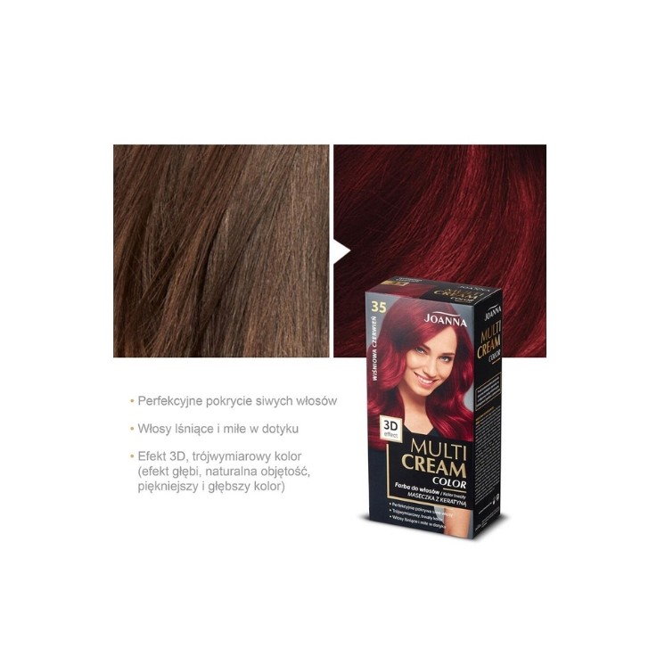 Фарба для волосся Joanna Multi Cream Colour /35/ Вишнево-червона