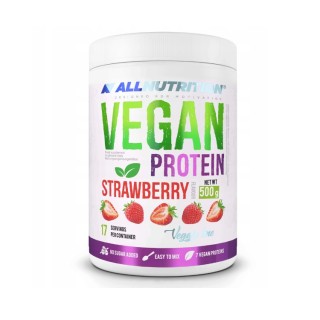 AllNutrition Vegan Protein Białko wegańskie bez cukru Strawberry 500 g