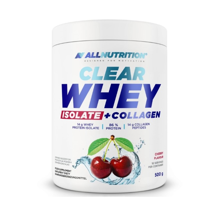 Ізолят сироватки AllNutrition Clear + Collagen Cherry 500 г