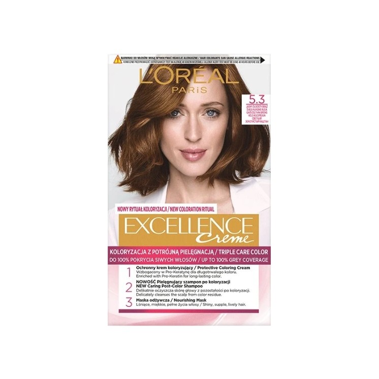 Фарба для волосся L'oreal Excellence Creme / 5 / Light Golden Brown