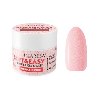 Гель для нарощування нігтів Claresa Soft & Easy "Русалочка Pink 45 г