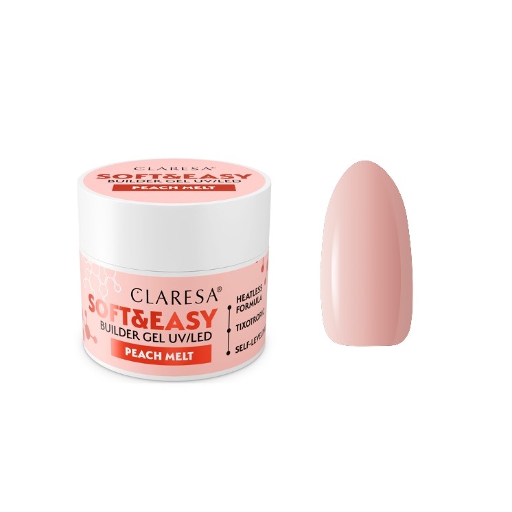 Гель для нарощування нігтів Claresa Soft & Easy Peach Melt 45 г