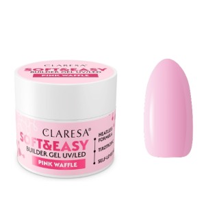 Гель для нарощування нігтів Claresa Soft & Easy Pink вафельний 45 г