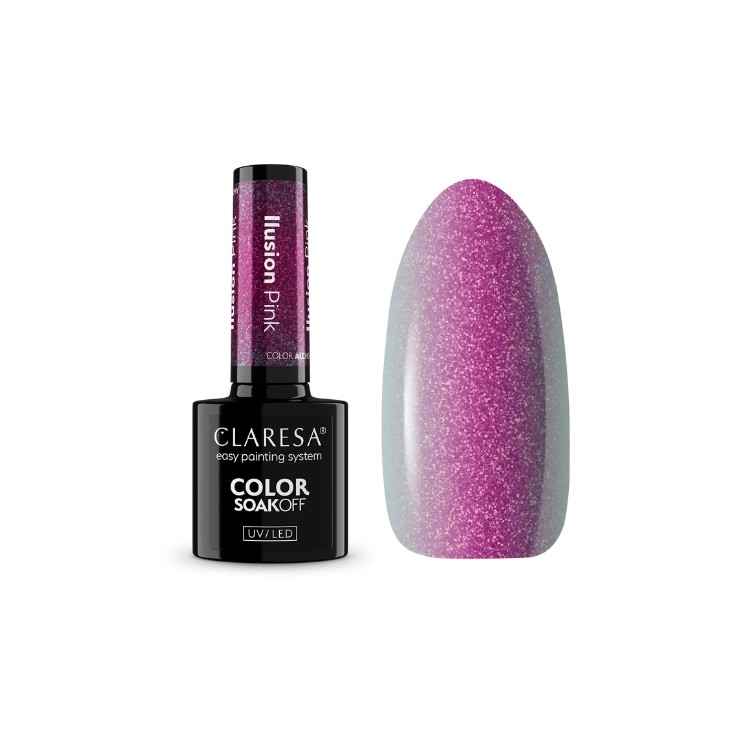 Гібридний лак для нігтів Claresa Alchemy Illusion Pink 5