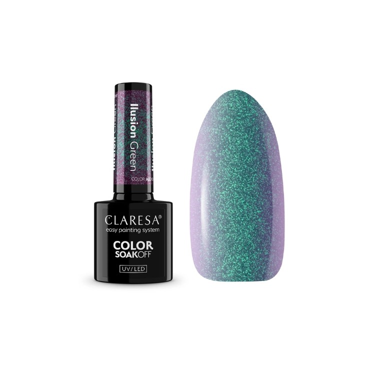 Гібридний лак для нігтів Claresa Alchemy Illusion Green 5