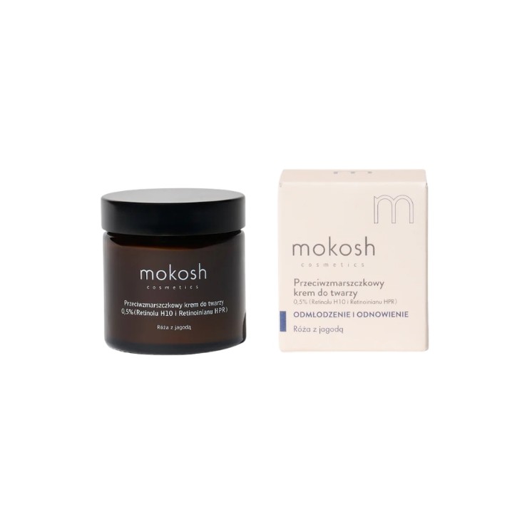 MokoshKrem do twarzy 0,5% Retinolu H10 i Retinoinianu HPR Róża 60 ml