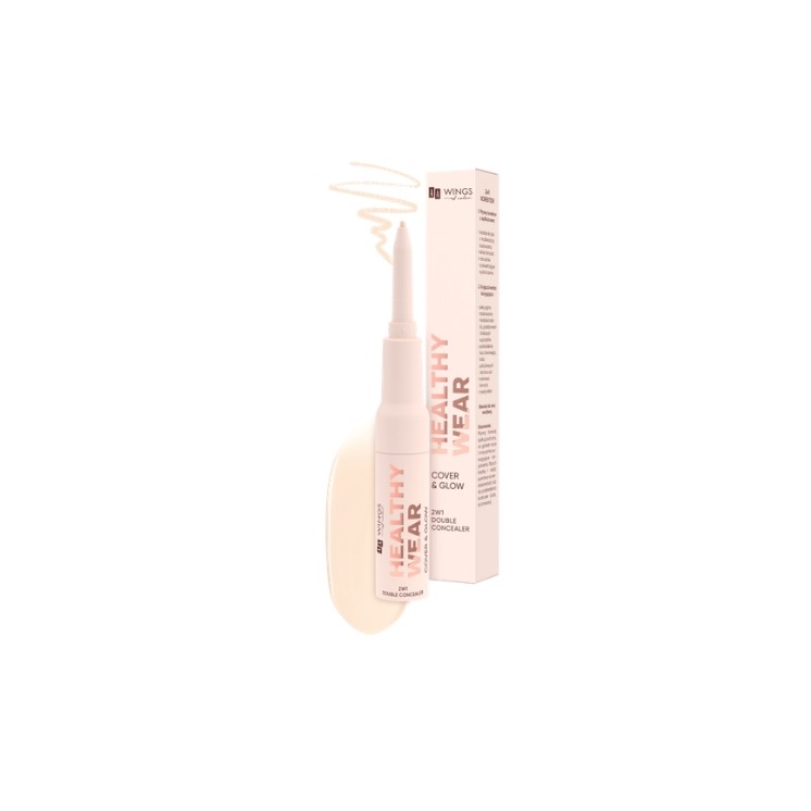 AA Wings of Color Healthy Wear Double Concealer Cover&Glow Korektor 2w1 /302/ Beige 0,2 g + 7 g