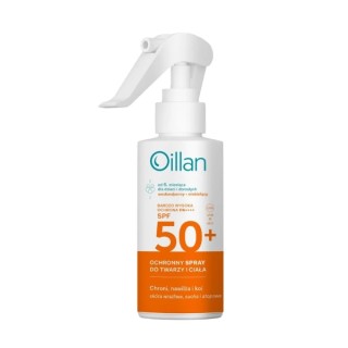 Захисний сонцезахисний спрей Oillan для обличчя та тіла SPF50 для чутливої шкіри 125 мл