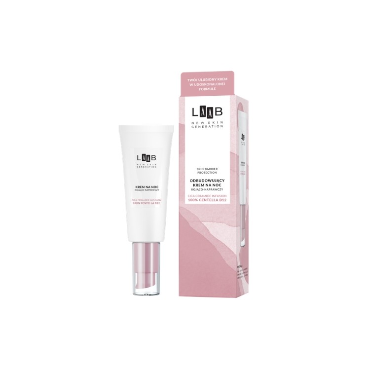 AA LAAB 100% Centella B12 odbudowujący Krem kojąco-naprawczy na noc 40 ml