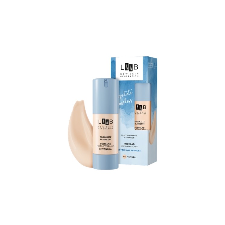 AA LAAB Milky Waterfall Hydration Absolute Flawless multinawilżający Podkład do twarzy /02/ Vanilla 30 ml