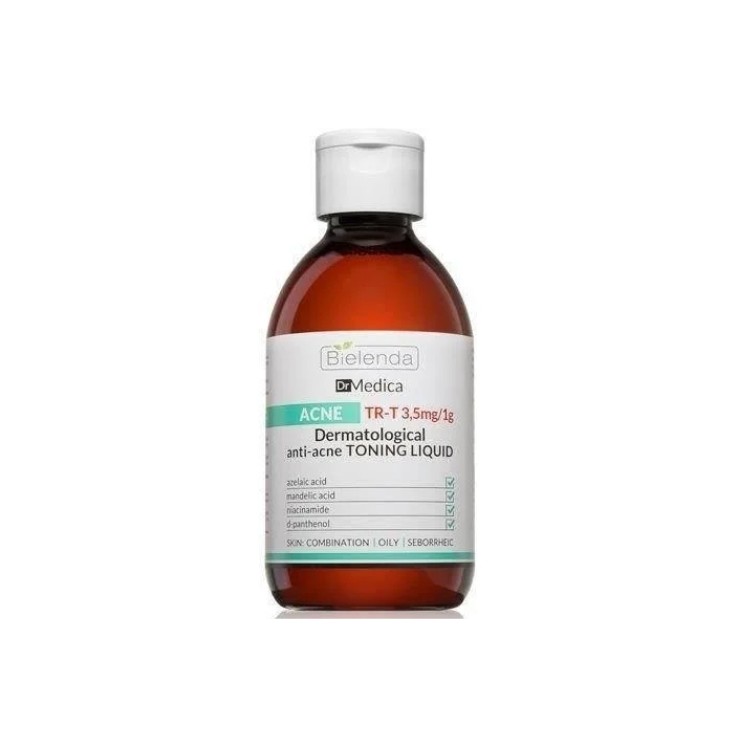 Bielenda Dr Medica Acne Dermatological Toning Fluid for Face, Neckline, and Back 250 ml