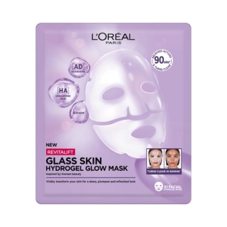 L'Oreal Paris Revitalift Glass Skin hydrożelowa Maska w płachcie rozświetlająca 1 sztuka