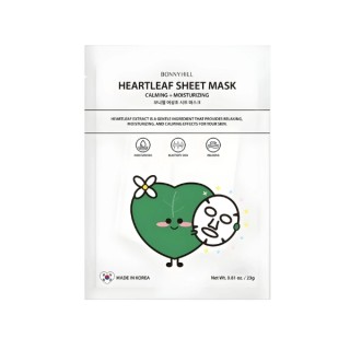 Заспокійлива та зволожуюча маска для обличчя BonnyHill Heartleaf 1 шт.