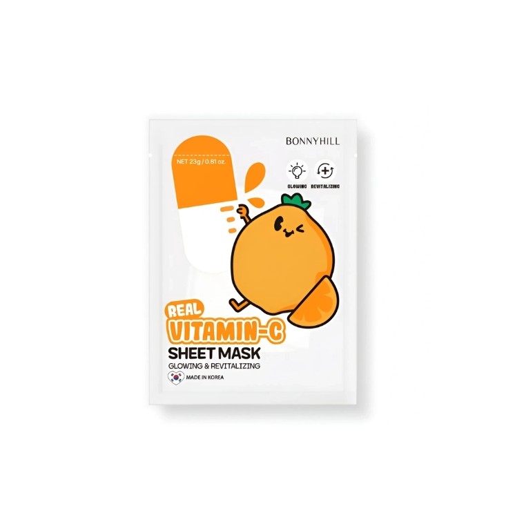 Освітлююча тканинна маска для обличчя BonnyHill Real Vitamin C 1 шт.