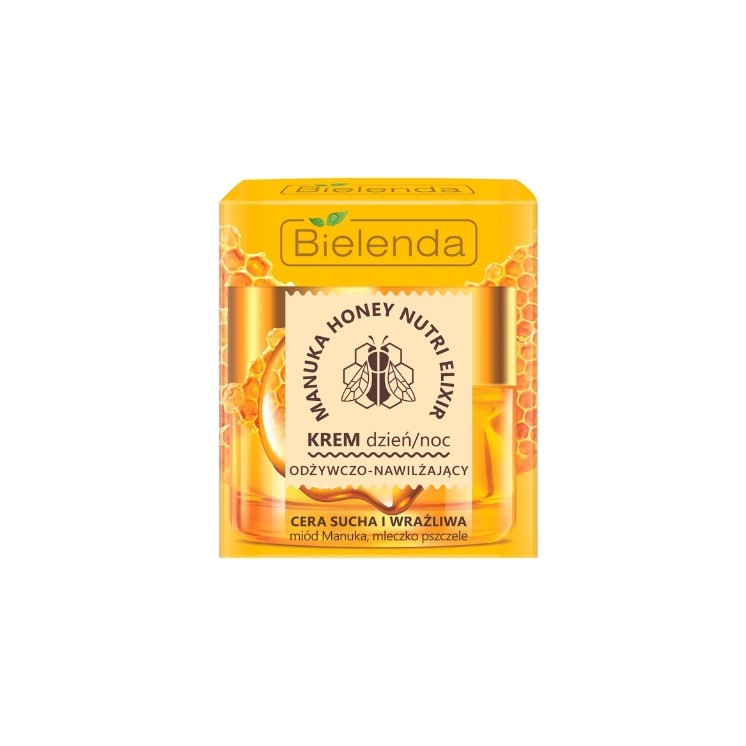 Крем для обличчя Bielenda Manuka Honey Nutri Elixir , поживний та зволожуючий, денний/нічний, 50 мл