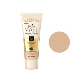 Матуючий тональний крем Eveline Satin Matt /103/ Natural 30 мл